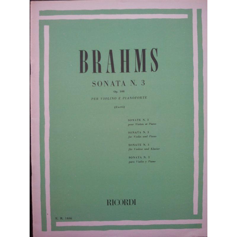 Brahms - sonata n.3 op 108 per violino e pianoforte